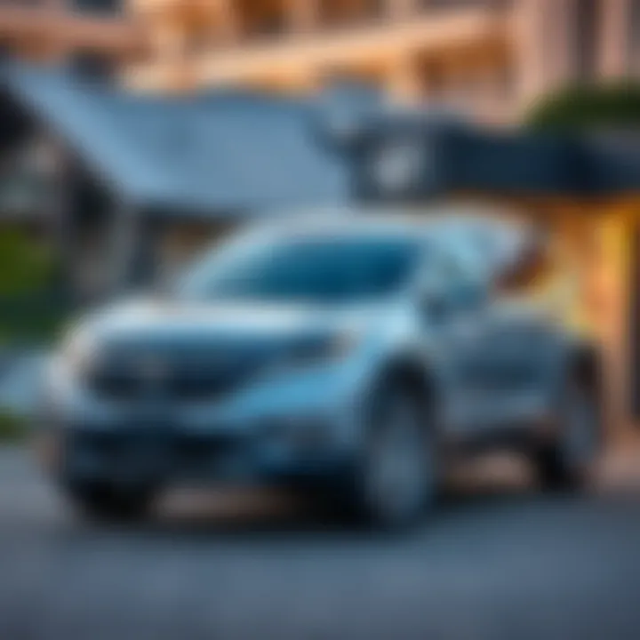 A 2016 Honda CR-V EX-L with 90,000 miles parked in a driveway, showcasing its sleek design and exterior features.