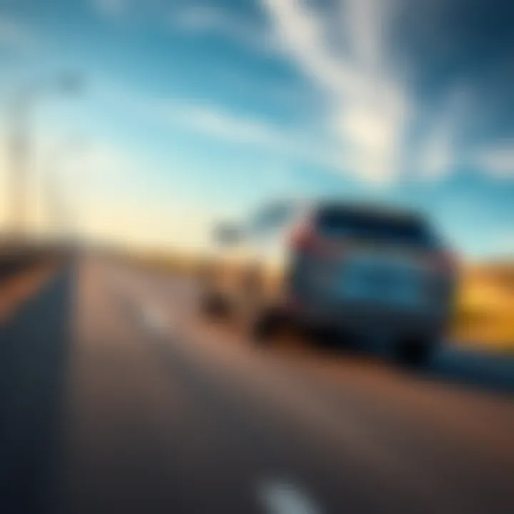 A brand new 2026 CRV EXL driving on a highway with clear skies and smooth roads