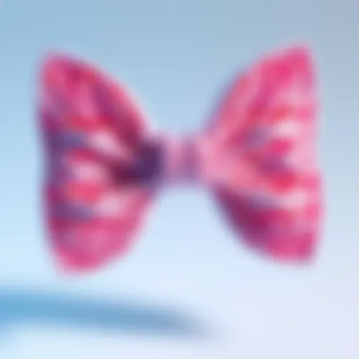 A close-up of a 3D-printed bowtie designed as a speech aid for the deaf, showcasing its unique structure and texture.