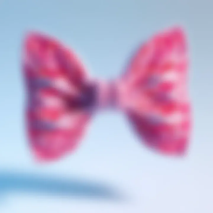 A close-up of a 3D-printed bowtie designed as a speech aid for the deaf, showcasing its unique structure and texture.