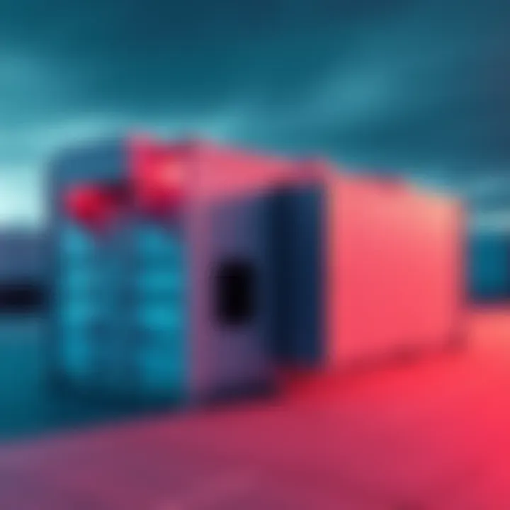 A 40-foot Gigabox Air Container designed for crypto mining, showcasing its industrial design and ventilation features, available for purchase.