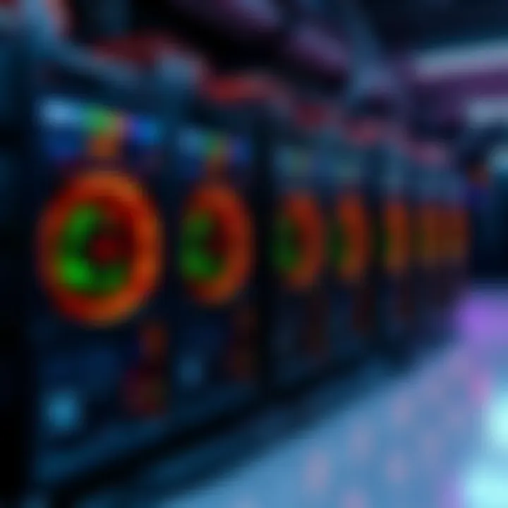 A 6-Pi cluster set up for mining Monero cryptocurrency, with mining rigs and graphics cards visible.