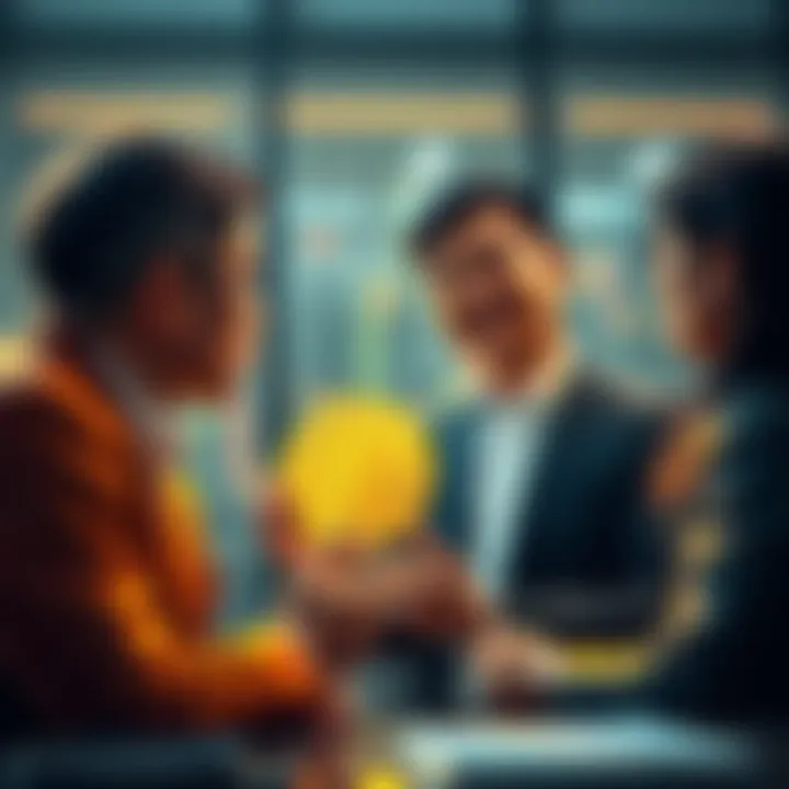 CEO Phong Le explaining new strategy for selling Bitcoin to financial team