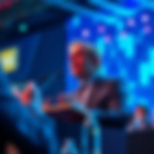 Rep. French Hill speaking at the NAIA AI Policy Summit with leaders from Hedera and Capital One