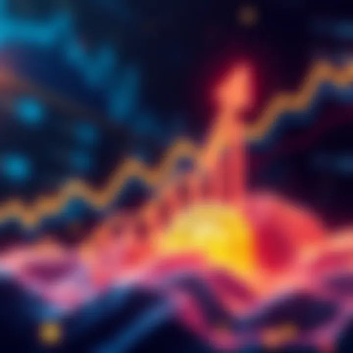 Graphic showing XLM climbing in market ranking to #15 with uptrend arrows and a positive market atmosphere