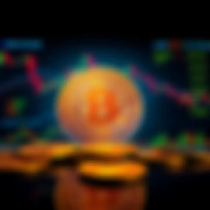 Abu Dhabi's Mubadala Investment Company logo with visuals of Bitcoin and stock charts reflecting its investment growth in the Bitcoin ETF.