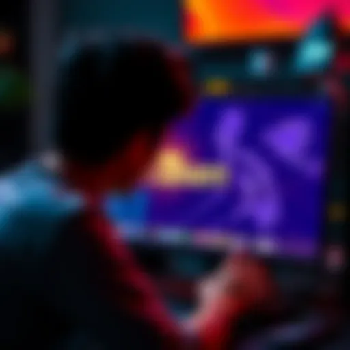 A person looking at a computer screen with the Kraken logo, surrounded by maps of the Philippines, symbolizing access to online platforms in restricted areas.