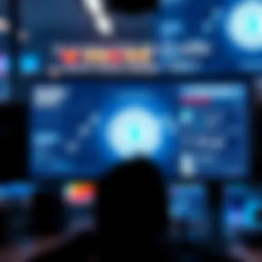 A person looking at a computer screen showing Stellar USDC with trustline and exchange graphics, appearing confused