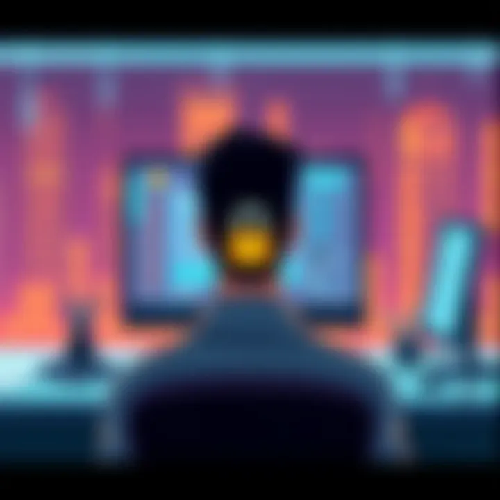 Account Frozen Due to KYC Delays An illustration showing a locked account with a frustrated person looking at their computer screen, symbolizing KYC issues and lack of support.