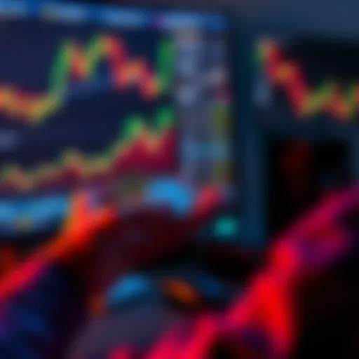 A person analyzing cryptocurrency trends on a computer screen while holding LINK tokens in hand, representing market analysis and investment strategies.