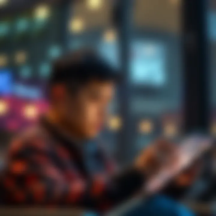 A person reading news on a tablet with a thoughtful expression, highlighting the importance of accuracy in reporting.