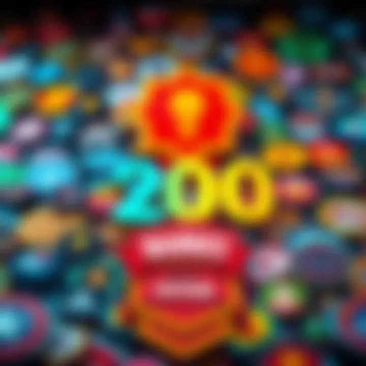 A graphic showing a collection of 200 badges representing user achievements in a community, with vibrant colors and engaging designs.