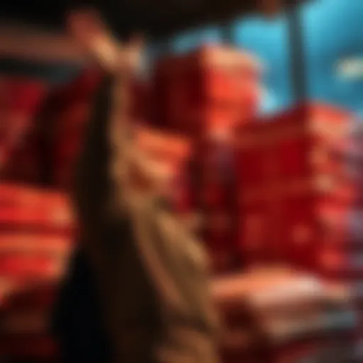 A person celebrating a milestone with 149 parcels stacked proudly, showing excitement for the next goal of saving for 7k AB.