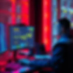 A person interacting with AI software on a computer, analyzing MtGox correspondence