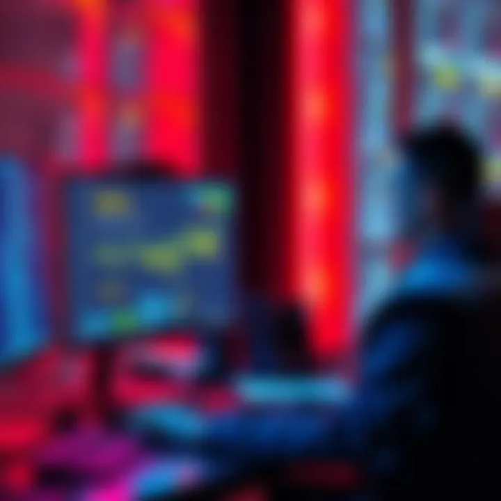 A person interacting with AI software on a computer, analyzing MtGox correspondence
