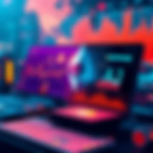 An illustration showing AI technology analyzing Ethereum blockchain data, highlighting areas of concern in security audits.