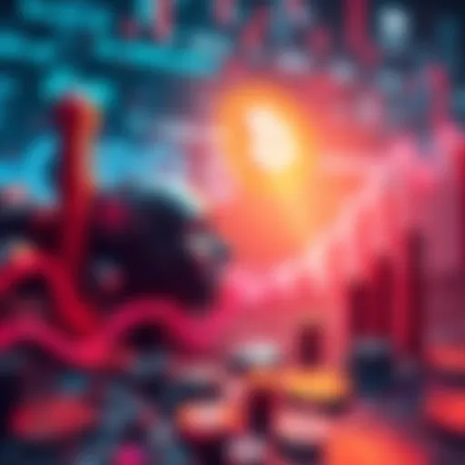 A visual representation of a large investment in artificial intelligence, with a graph showing upward trends and symbols representing technology and finance.