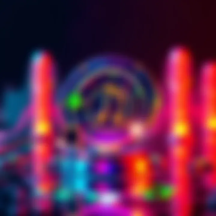 A digital musician token representing an AI artist on the Phonon platform, showcasing vibrant colors and tech elements.