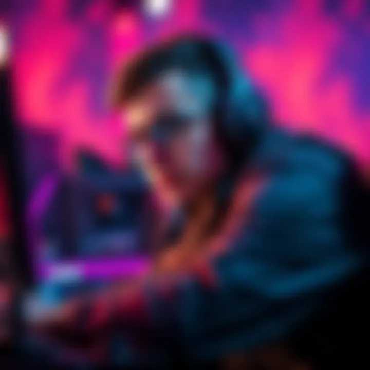 Aleksandar, a 25-year-old esports player, focused on gaming with his team in a competitive setting.