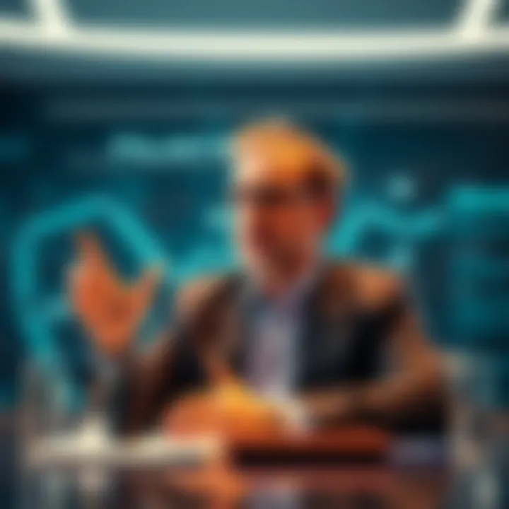 Palantir CEO Alex Karp speaks about AI overuse in a business meeting setting