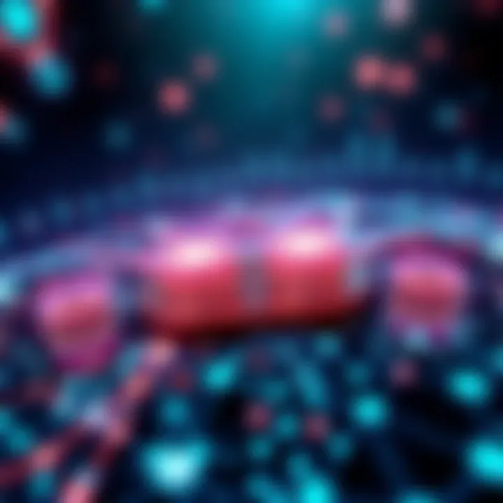 A digital representation of Alpenglow's blockchain protocol showing fast transaction speeds, with graphics depicting the reduction of finality time to 150 milliseconds, surrounded by symbols of connec...