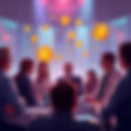 Group of people discussing cryptocurrency trends and altcoin market prospects