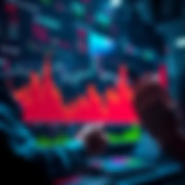 Graph showing rising altcoin values with traders analyzing it on charts