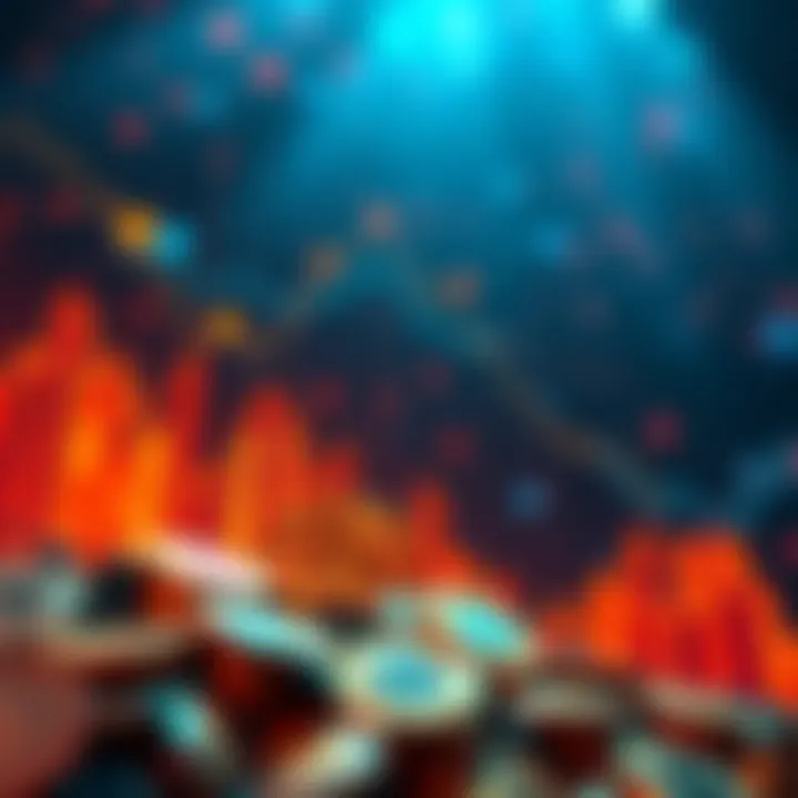 A graph displaying the decline of various altcoins with a downward trend, highlighting their all-time low prices in 2026.