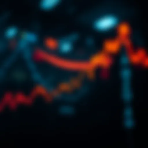 A graph showing a significant decline in Amazon's stock price over time, with a downward trend highlighted, while investors remain unconcerned.