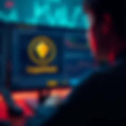 A person looking at a computer screen displaying the CryptoPenix token and a seed phrase recovery process