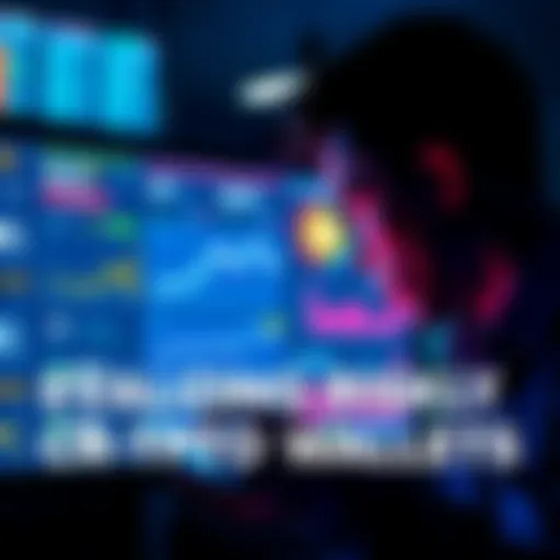 A person examining a digital screen displaying various crypto wallet metrics and transaction patterns, highlighting evaluation techniques.