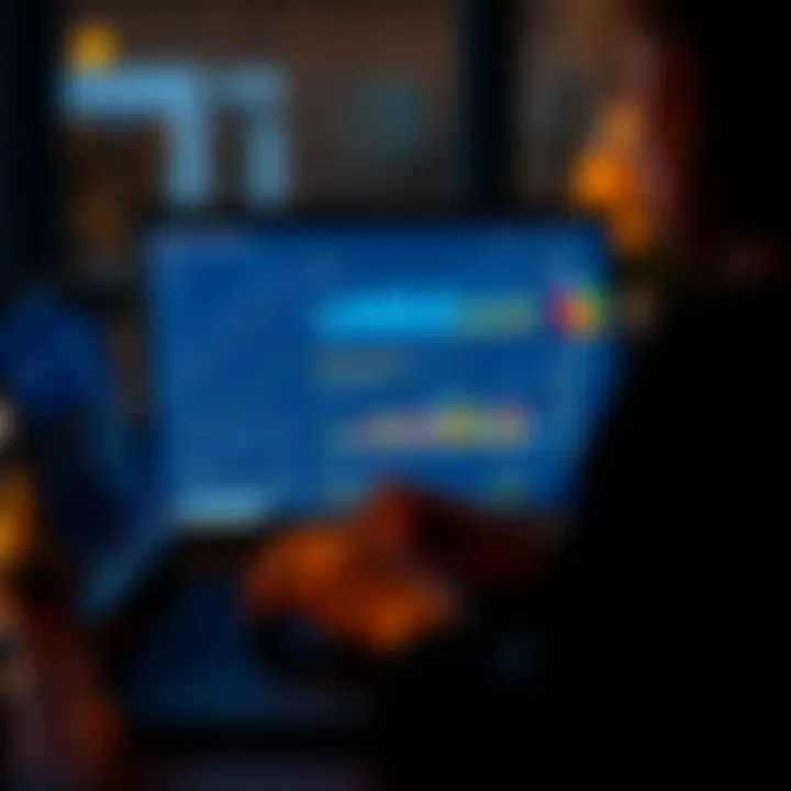 A person reviewing analytics charts on a laptop, focusing on bad ratios and their impact on business decisions.