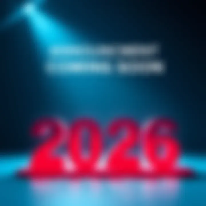 Announcement Coming Soon A bright spotlight shining over a calendar marking the year 2026, symbolizing an upcoming important announcement