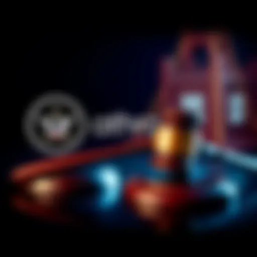 Anthropic's logo alongside a gavel symbolizing a lawsuit against the U.S. Defense Department, representing legal action over supply chain risk designation.