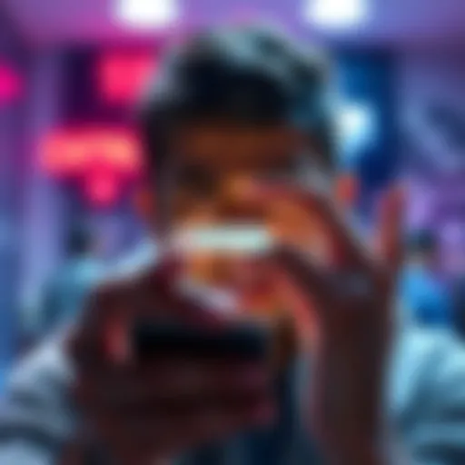 A person looking frustrated while trying to log into a mobile app, with error message displayed on the screen.