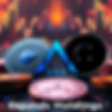 ARK Invest logo alongside coins representing Coinbase and Circle as crypto market declines