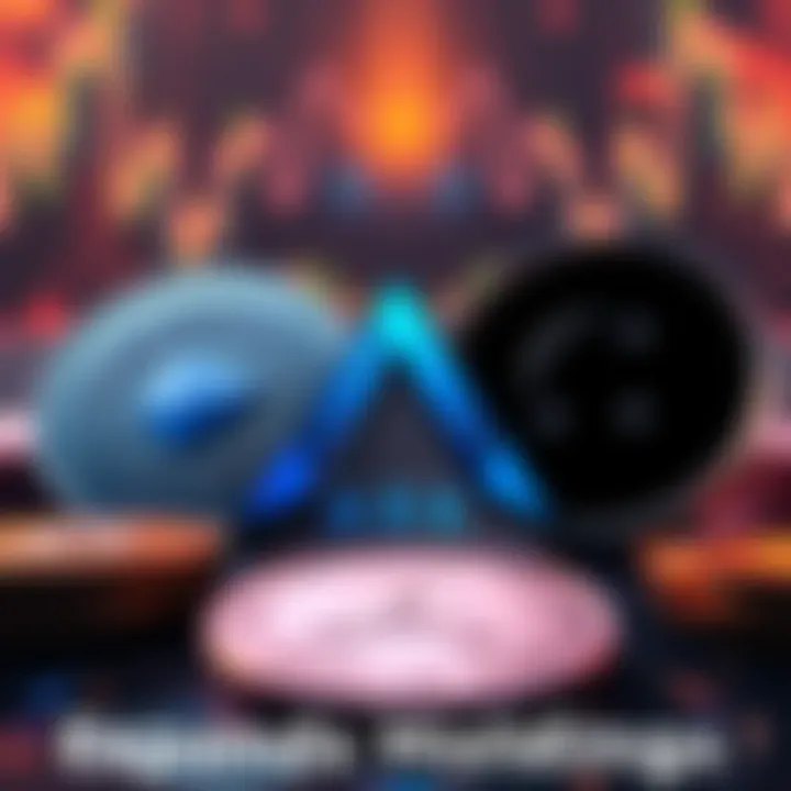 ARK Invest logo alongside coins representing Coinbase and Circle as crypto market declines