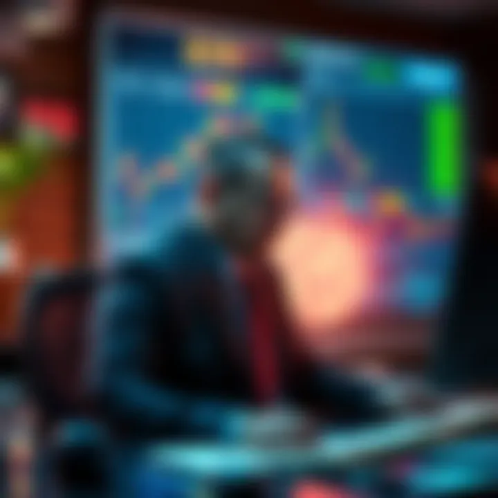 Arthur Hayes selling cryptocurrency Arthur Hayes is seen at a trading desk, looking concerned while analyzing cryptocurrency charts, indicating the sale of his $ZEC holdings.