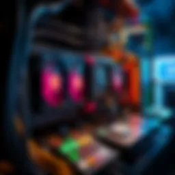 A detailed view of an ASIC mining rig with cables and cooling fans, set in an off-grid environment, showcasing efficient Bitcoin mining operations.