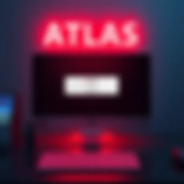 A computer screen showing an error when trying to open Atlas Arcade, with a redirection message to Atlas Apps.