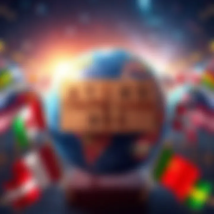 Atlas Box Gift A visual of the $400 Atlas Box gift with a globe and flags from different countries around it