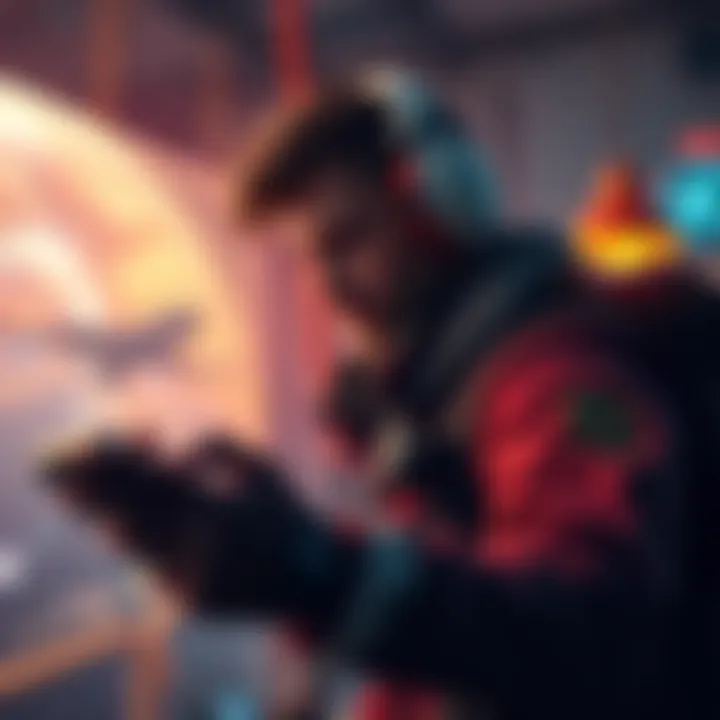 A player exploring the Atlas Earth game, looking for unique strategies while interacting with the virtual world, with gameplay elements visible in the background.