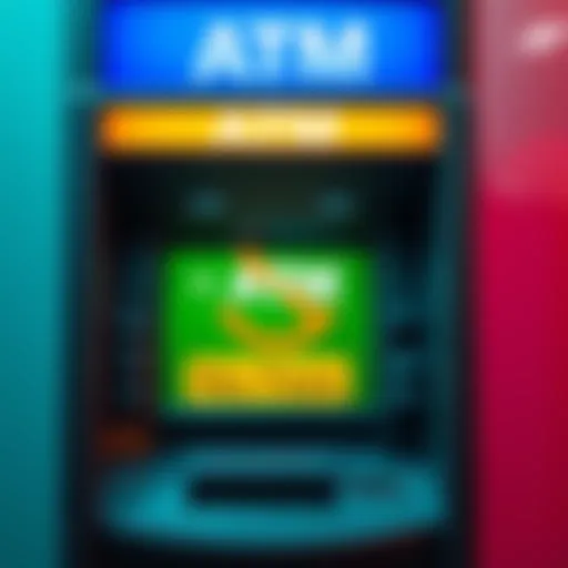 An ATM displaying a sign that indicates no extra charges for cash withdrawals