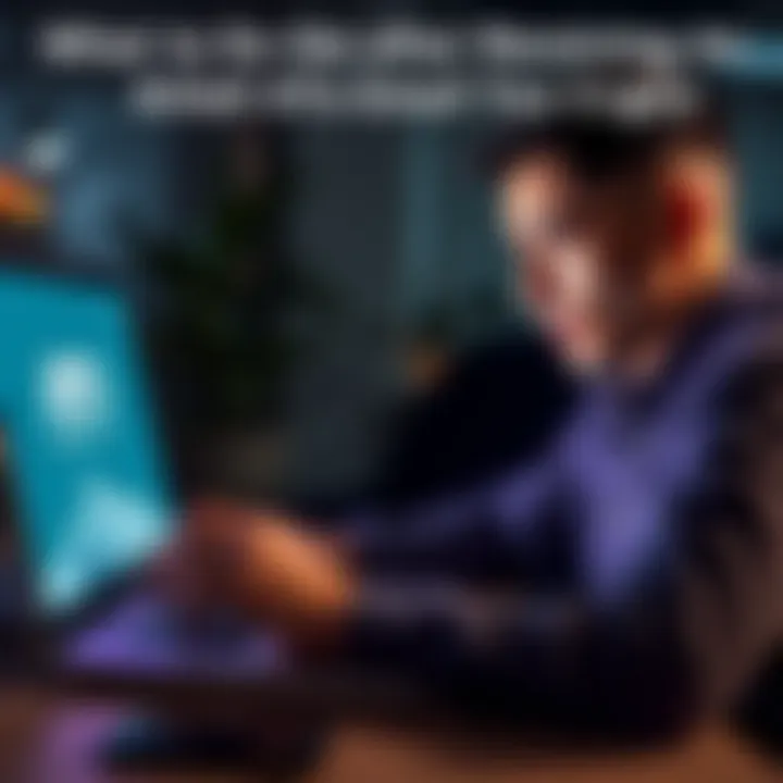 A person checking an email on a laptop, looking concerned about cryptocurrency activities, with ATO logo visible on the screen.