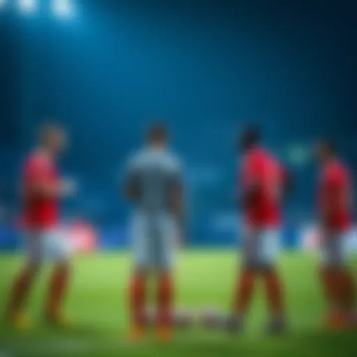 Players warming up for the Austria vs Guyana match without clear squad information