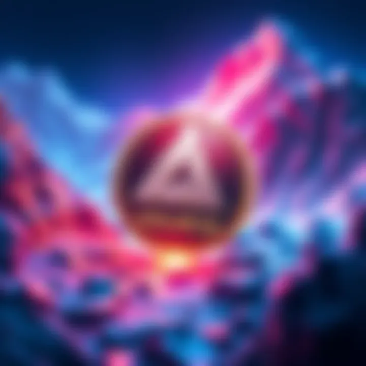 A graphic representation of the Avalanche coin with highlights of its strengths and weaknesses in the crypto market