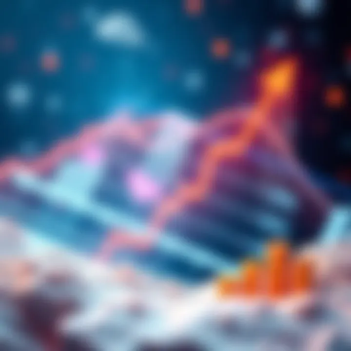 A graphic showing a rising graph representing Avalanche's new all-time high in distributed RWAs, with digital assets and investment icons in the background.