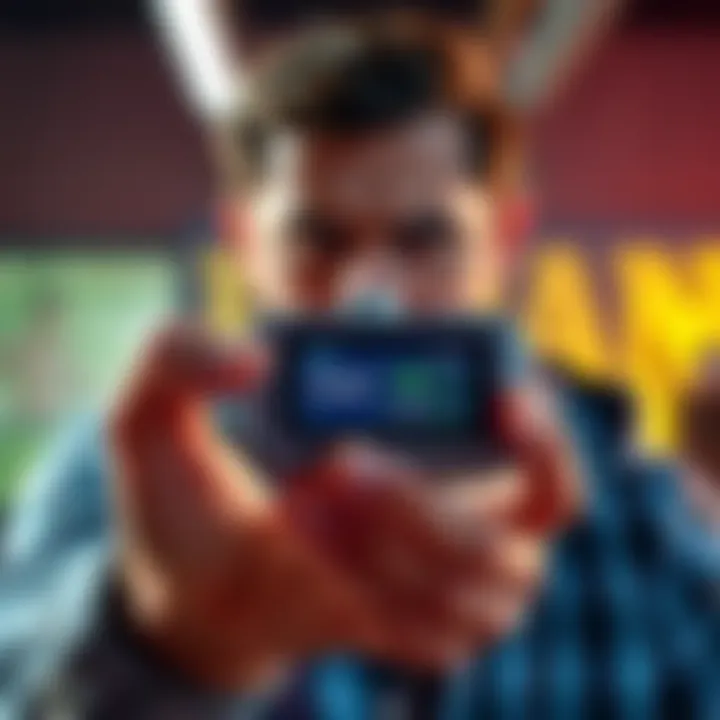 A user holding an Avalon Q device with a frustrated expression, showing a display screen indicating mode options like Super and Eco.