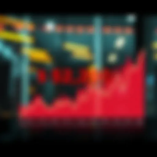 A graph showing market trends related to the average price of $82,000 with dollar-cost averaging strategies highlighted.