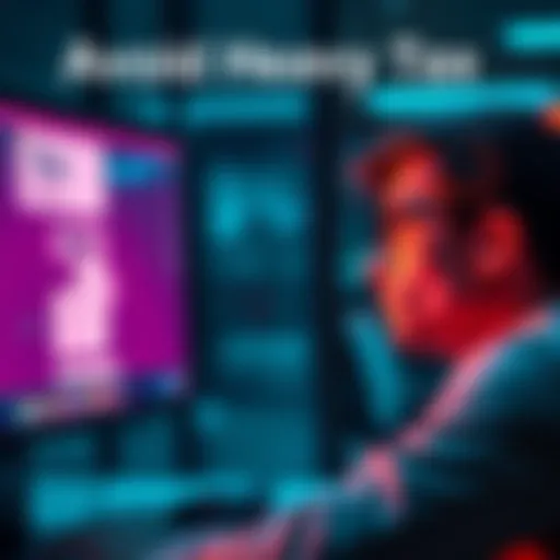 A person looking at a computer screen displaying tax bills related to conversation usage with a worried expression.